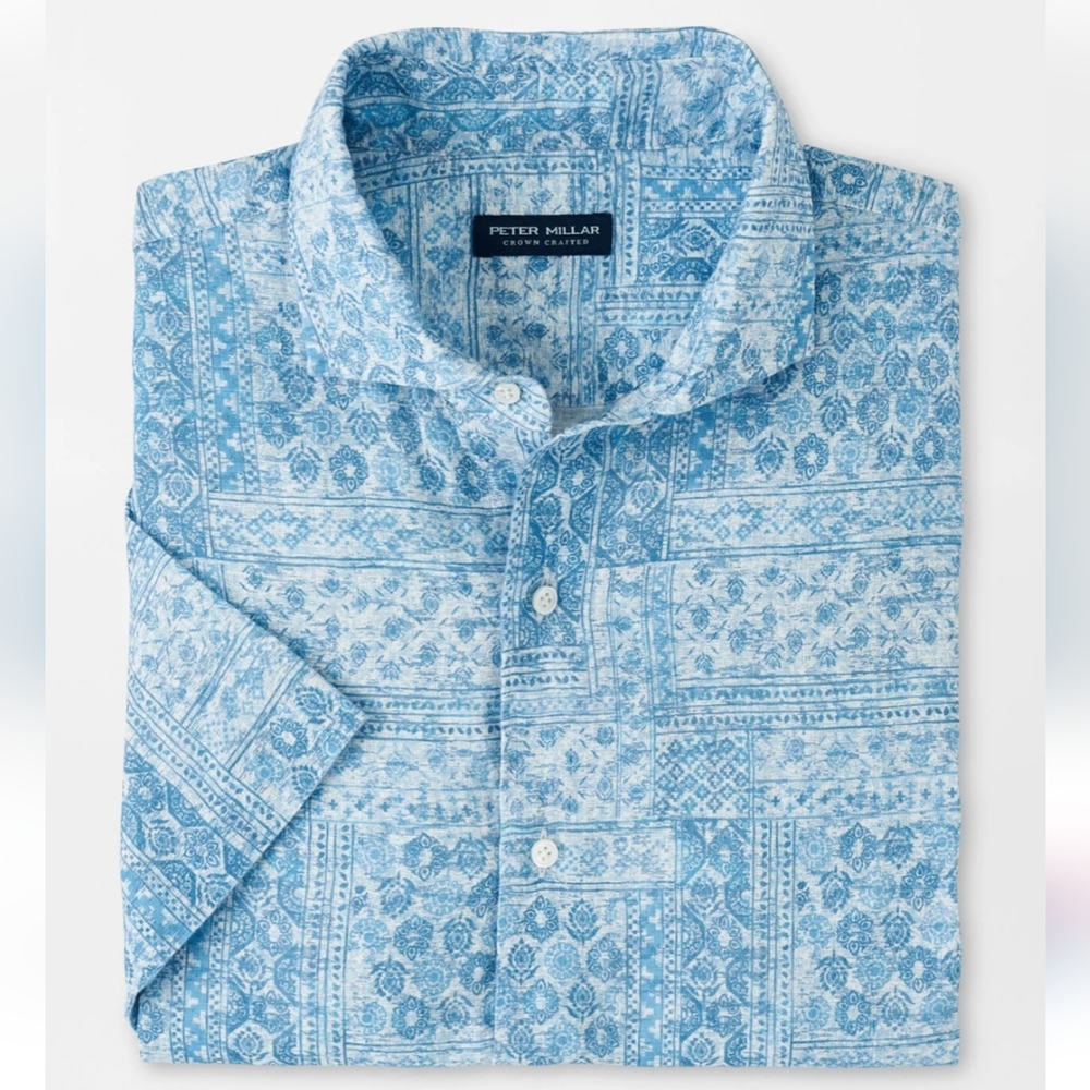 Peter Millar Lian Linen Sports Shirt - Picture 3 of 11